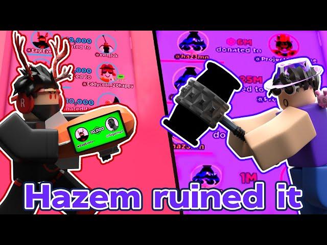 I BLIMPED an Entire Pls Donate Server, but HAZEM RUINED IT.. (ft. Killa)