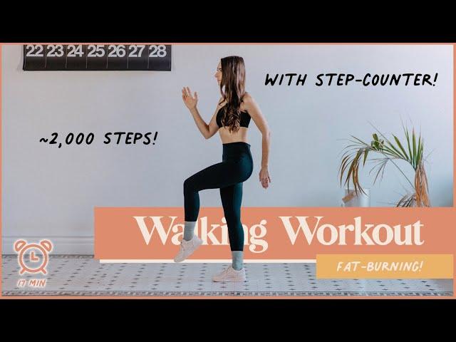 FUN fat-burning WALKING Workout | ~ 2,000 Steps in 17 Minutes (1MILE) Walk to The Beat! (Low-Impact)