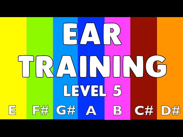 EAR TRAINING GAME Level 5 - Learn & Guess the Notes (E Major Scale)