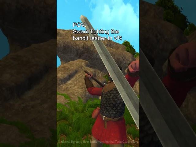 Sword fighting on Meta Quest VR free trial available now! Medieval Dynasty New Settlement #VRcooking