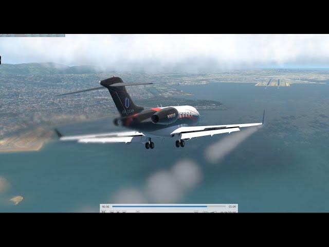 X-Plane 11 Bombardier Challenger 300 v2 Captain Edition - San Francisco Bay Area Flight