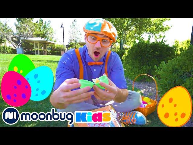 Easter Egg Hunt Bingo! @Blippi | Moonbug Kids - Explore With Me!