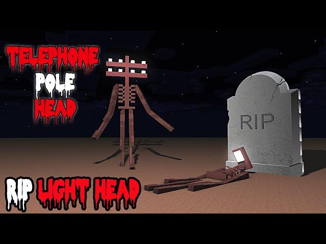 Telephone Pole Head vs Light Head vs Siren Head - Minecraft Animation