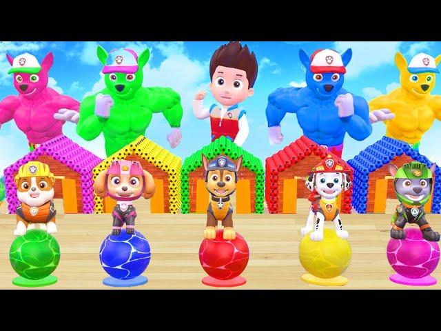 PAW Patrol Ultimate Rescue: Guess The Right Door With Tire Game Mighty Pups Max Level LONG LEGS