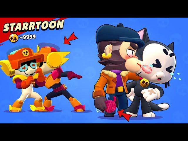 MONKEY kiss CAT | LARRY & LAWRIE Brawl Stars Funny Pose & Skin