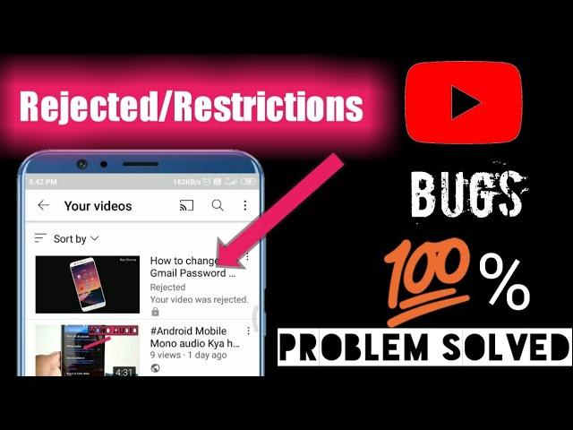 How to Fix Uploaded Video Rejects/Restrictions in Youtube by Desi ITech
