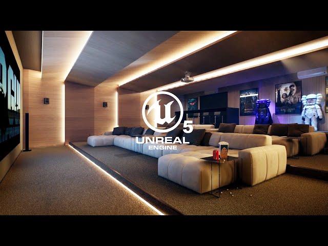 UNREAL ENGINE 5 " CINE ROOM " - dviz Unreal engine 5  student Scene