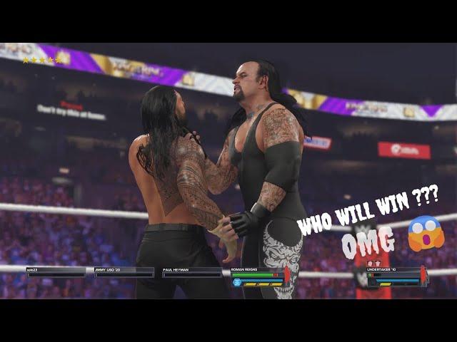 undertaker vs. roman reigns: epic wwe 2k23 battle for the heavyweight crown! "