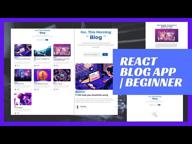 Build a Blog App with React | React Tutorial for Beginners