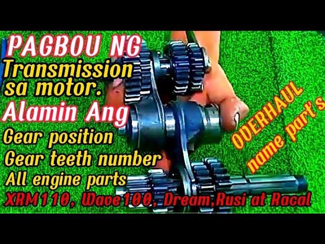 Paano Magbuo ng Transmission sa Motor--XRM 110 Wave 100 Rusi,Racal.All Engine name part's.