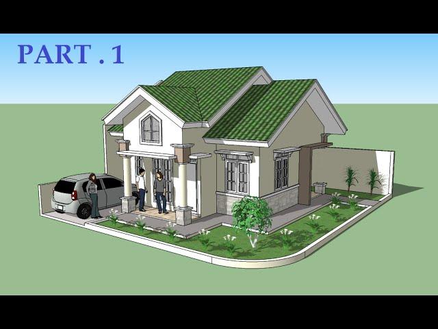 Sketchup tutorial house design PART 1