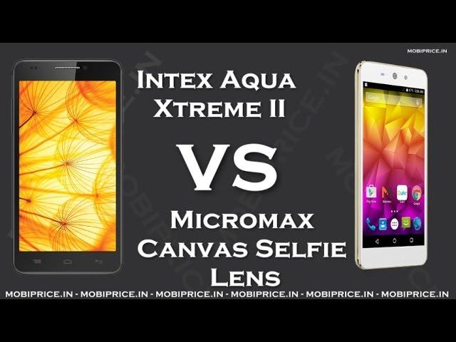 Let's Compare Micromax Canvas Selfie Lens with Intex Aqua Xtreme II