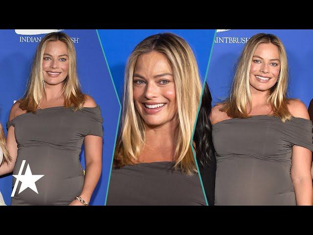 Margot Robbie Debuts Baby Bump on Red Carpet