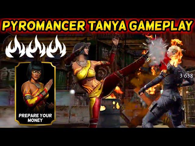 MK Mobile. Pyromancer Tanya Official Gameplay. Coming Tomorrow? Is She Worth The Money?