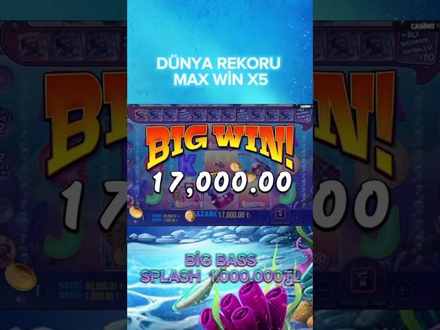 BİG BASS SPLASH | SLOT OYUNLARI 1.000.000TL FARMDAN REKORU KIRDIK YENİ DÜNYA REKORU MAX WİN X5