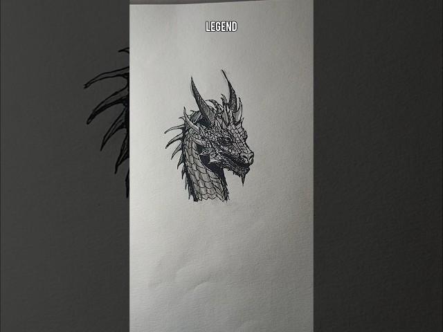 Dragon drawing, What's your levels?? #shorts #dragon #drawing