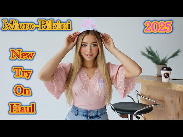 4K Micro Bikini Try-On Haul (2025) Bikini Review with Julie | Try On Haul Clothes & Lingerie Try On