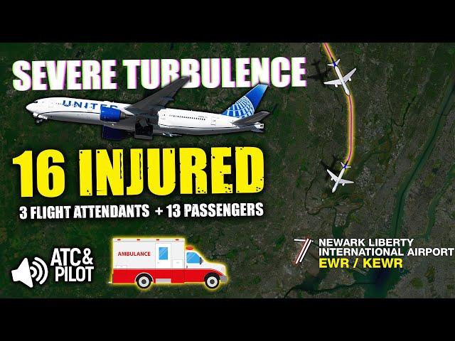 16 INJURED when United Airlines Boeing 777 HITS SEVERE TURBULENCE [ATC AUDIO]