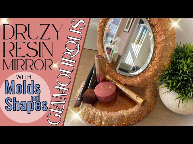 Resin Druzy Mirror - Molds and Shapes Collaboration