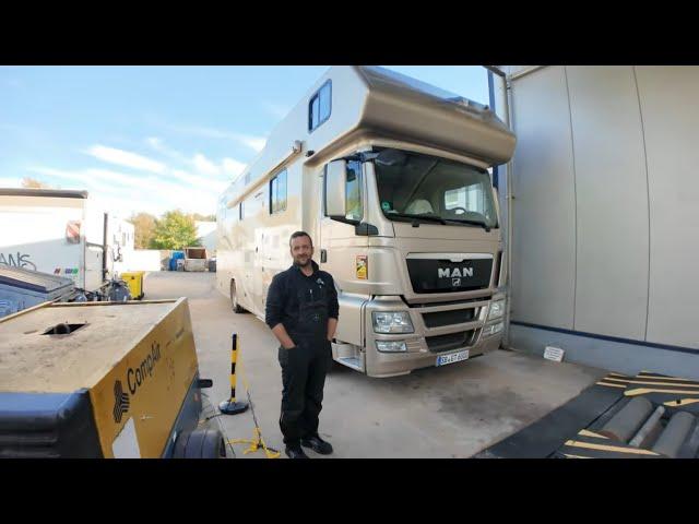 UNSER WOHNMOBIL VARIO MOBIL 18t Alkoven muss zum LKW Service  KFZ Meister Peter Kirner Tipps Tricks