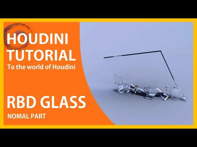 [Houdini tutorial] RBD Broken glass for Beginners (Easy to follow) / Subtitles