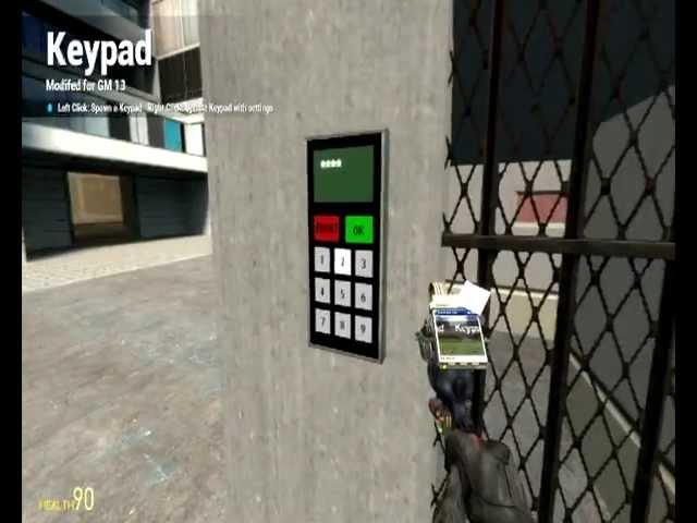 Garry's Mod: How to use keypads and fading doors