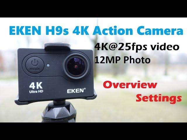 Eken H9s 4K Action Camera Overview Settings (Video)