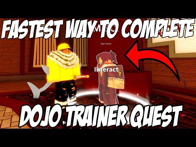 How to complete dojo trainer quests | Blox Fruit (FASTEST WAY)