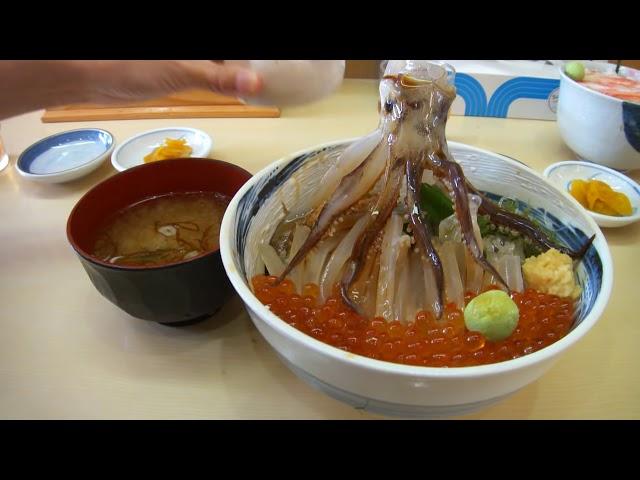 Dancing squid bowl dish in Hakodate