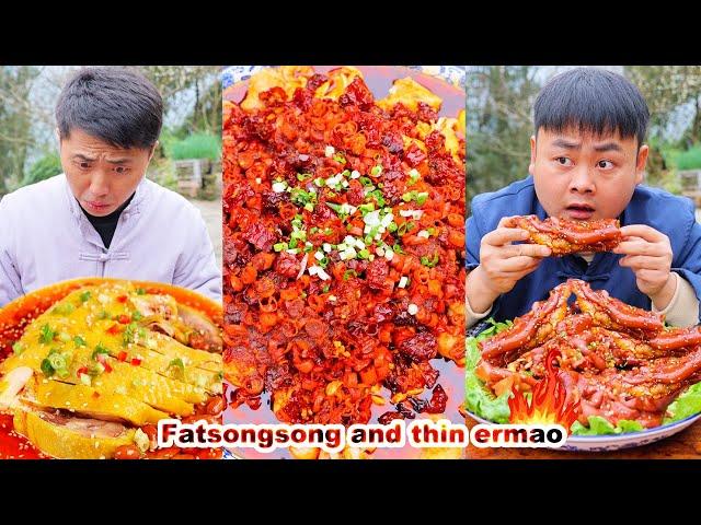 mukbang | Songsong used AI to make a hot and spicy  chicken. Can it be as spicy as Ermao this time?
