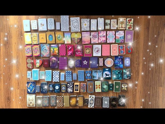 MY ENTIRE TAROT & ORACLE CARD COLLECTION ️ TALK THROUGH OF OVER 70+ DECKS!