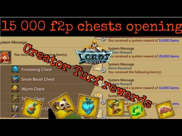 Opening The Rewards from The Creator Turf Event! 15 000 Chests Opening and Gear Update!