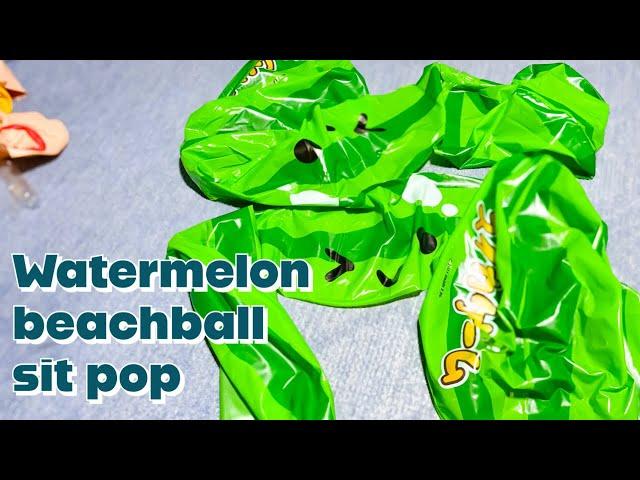 Watermelon beach ball sit pop