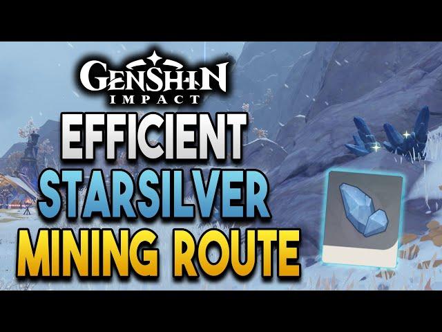 Efficient Starsilver Mining Route! - Up to 100 per run! -【Genshin Impact】