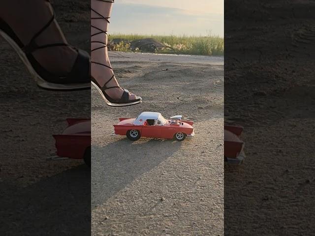 Pleaser USA crush 57 thunderbird #asmrcrush #pleasershoes #highheel giantesscarcrush #modelcarcrush