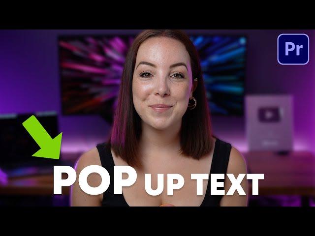 SUPER EASY Pop up text animation in Premiere Pro 2022