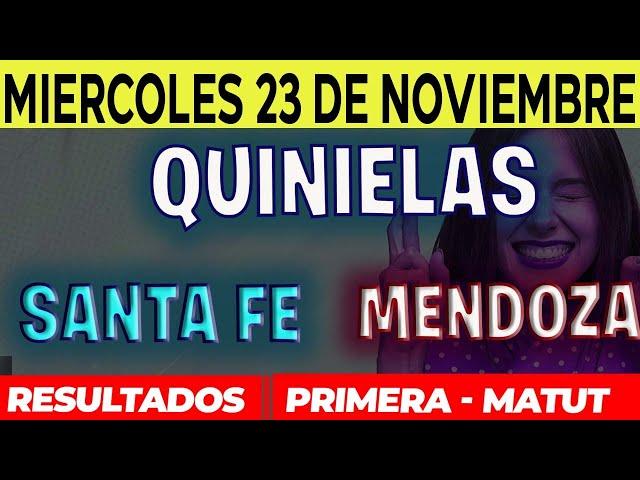 Quinielas Primera y matutina de Santa Fé y Mendoza, Miércoles 23 de Noviembre