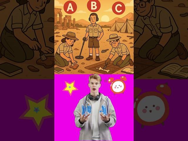 Guess who is the fake archaeologist. #logicpuzzles #brainteaser #riddle #viralshorts #viral