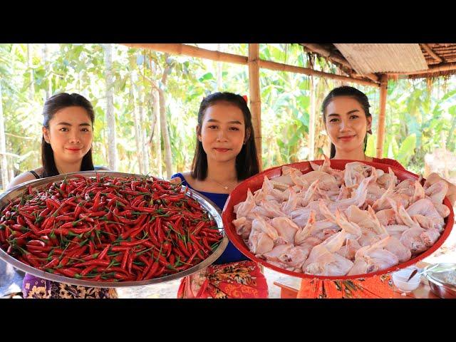 Wow amazing cooking crispy chicken wings with chili recipe