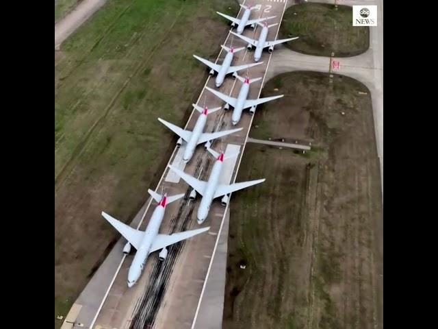 Aircraft grounded amid coronavirus pandemic | ABC News