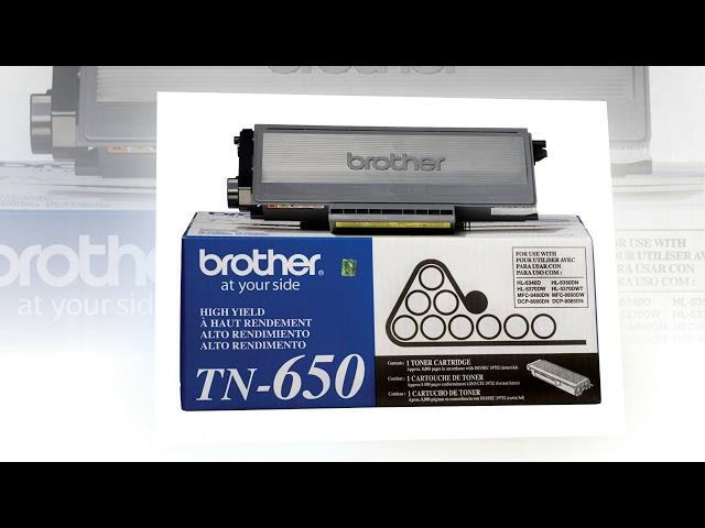 Brother Genuine High Yield Toner Cartridge, TN650, Replacement Black Toner