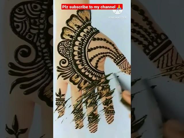 Easy Mehndi Design For Hand |Front Hand Henna Design #shorts #shortvideo