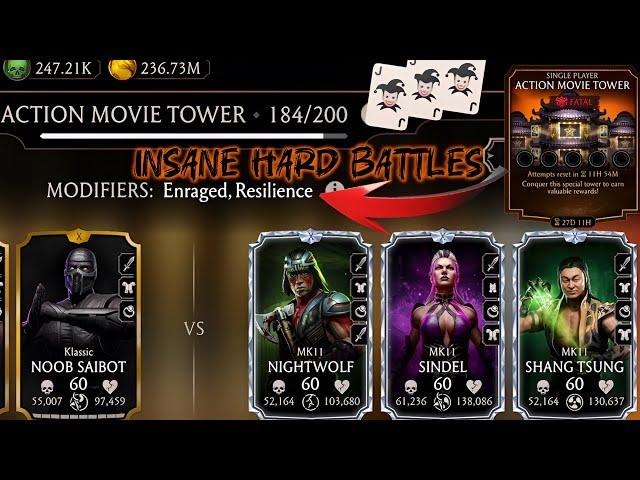 Fatal Action Movie Tower Hard Battle 184, 185 & 189 Fight + Reward MK Mobile | The Joker