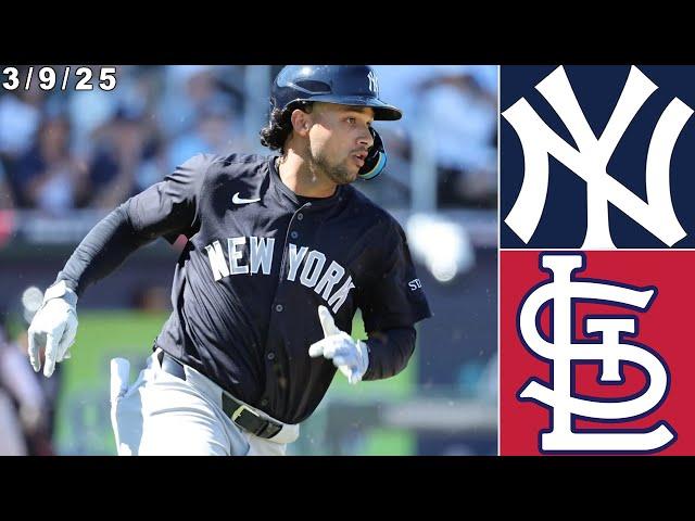 New York Yankees Spring Training Highlights: vs St. Louis Cardinals | 3/9/25