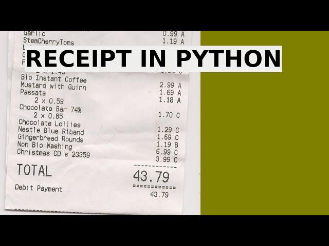 How to make receipt in python