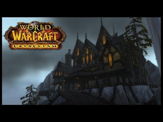 Gilneas - World of Warcraft | Ambient Soundscape | ASMR | Quiet Medieval City in the Rain