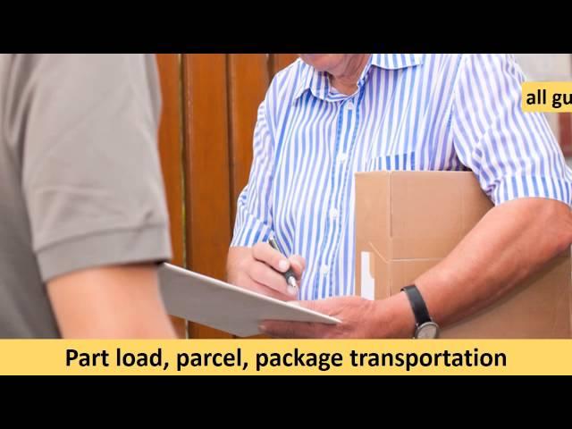 Transport part loads, parcels, cars, motorcycles, cargo, post, partial freight, international moving