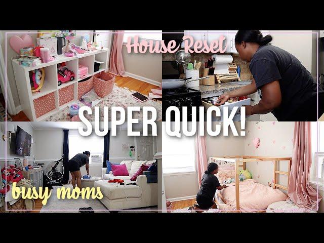 10 MINUTE RESET | DAILY CLEANING ROUTINE FOR BUSY MOMS, SPEED CLEANING MOTIVATION, QUICK HOUSE RESET