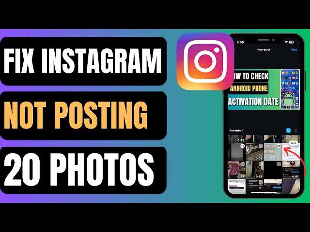 How To FIX Instagram Not Posting 20 Photos | Under 60 Seconds