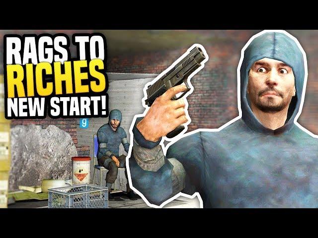 STARTING MY NEW LIFE - Gmod DarkRP | Rags to Riches #1 (Hobo Roleplay)